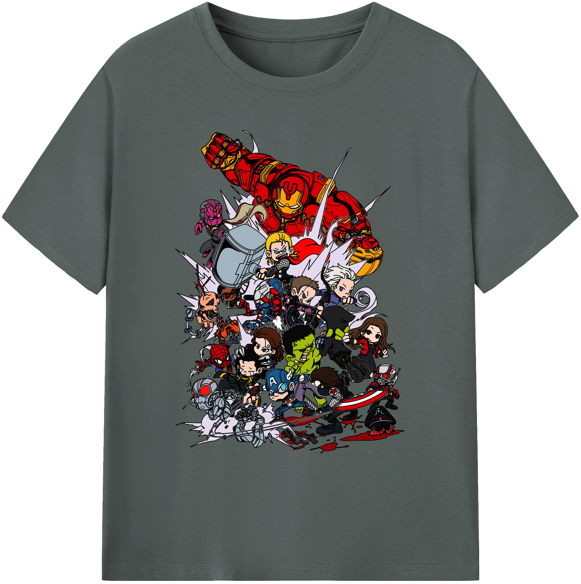 （画像用） アベンジャーズ The Avengers 綿100％ メンズ半袖Tシャツ｜肌触りやわらか＆通気性